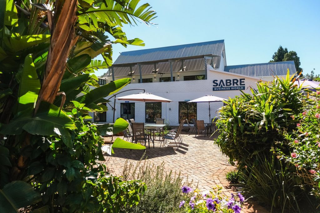 The garden courtyard at Sabre Business World, Harare